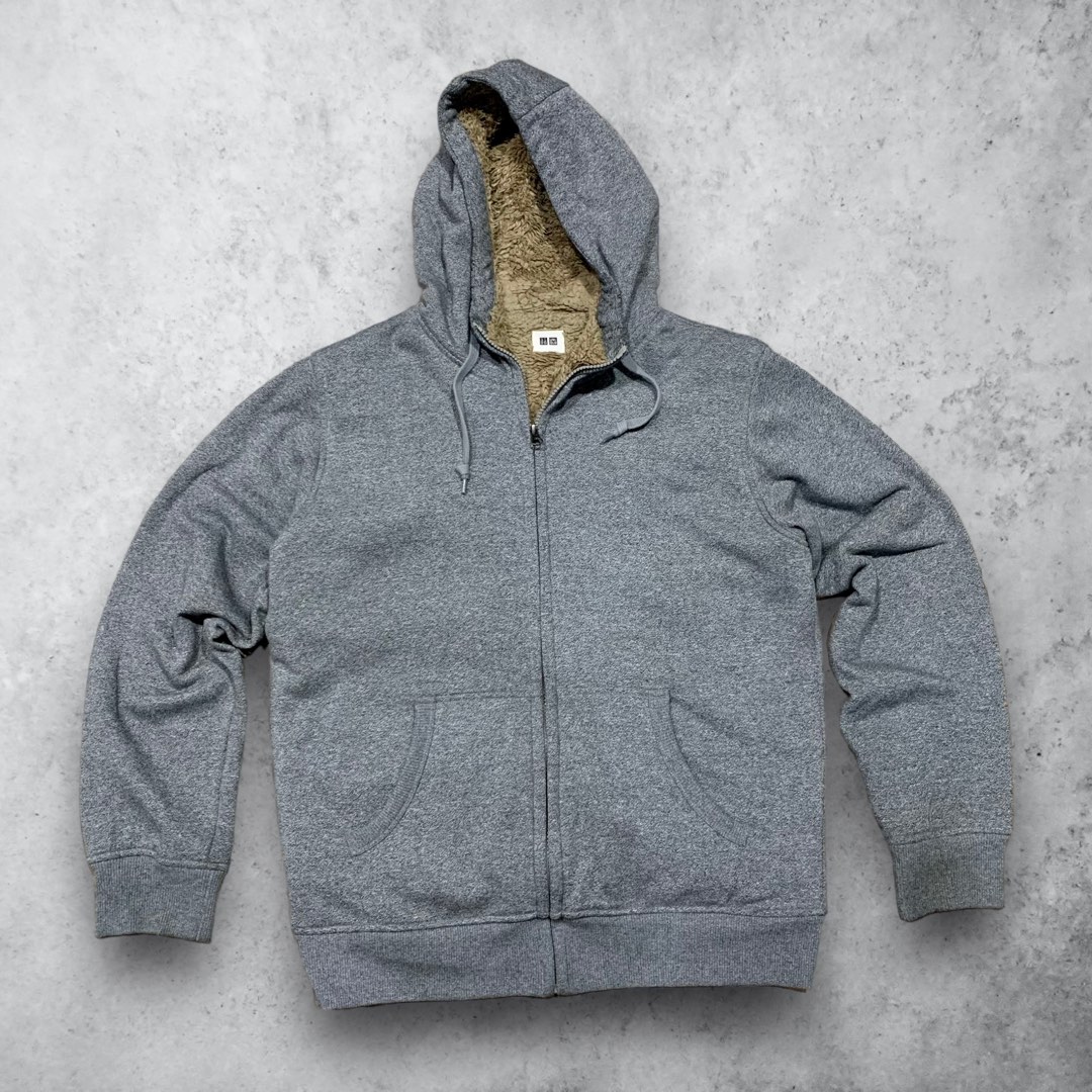 Zip hoodie uniqlo sherpa clearance