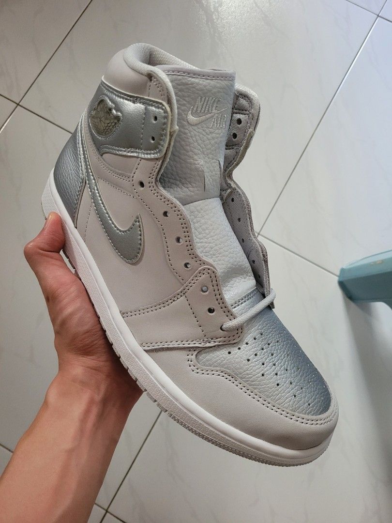 US10.5) Air Jordan 1 Co JP Metallic Silver