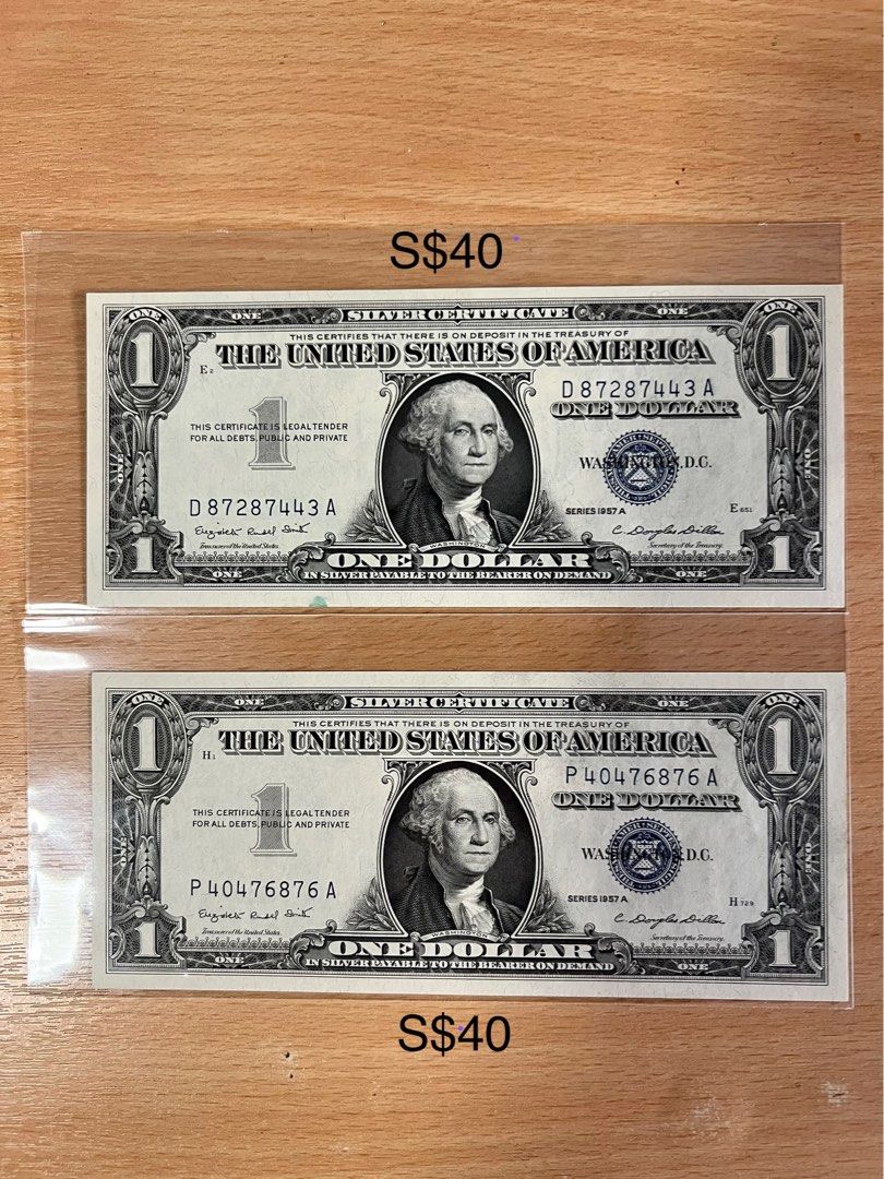 US $1 dollar Series 1957A Silver Certificate Hobbies Toys