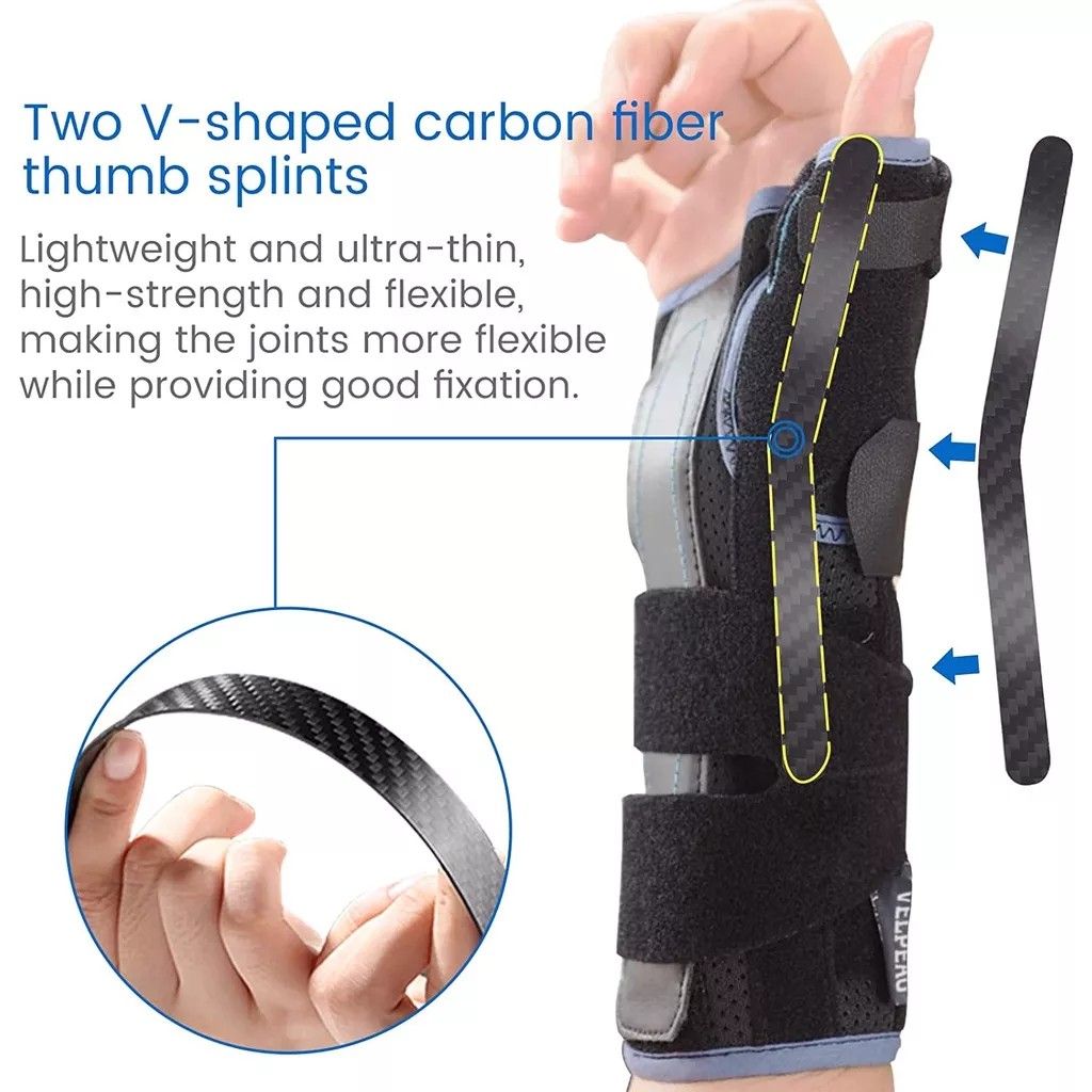 VELPEAU Hand Splint Brace Wrist Thumb Support, Beauty & Personal Care,  Hands & Nails on Carousell