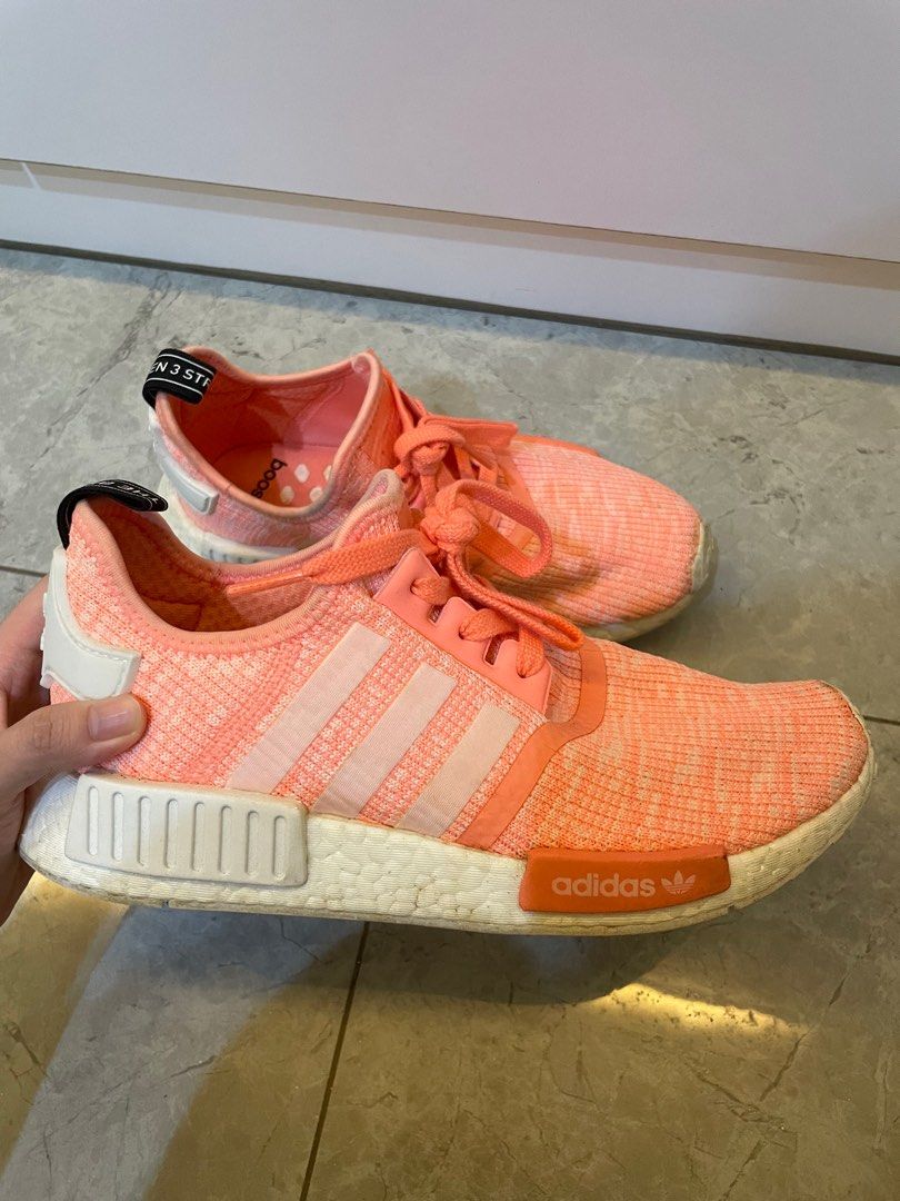 VERY NEW Adidas NMD women pink white sports shoes sneakers authentic Women s Fashion Footwear Sneakers on Carousell