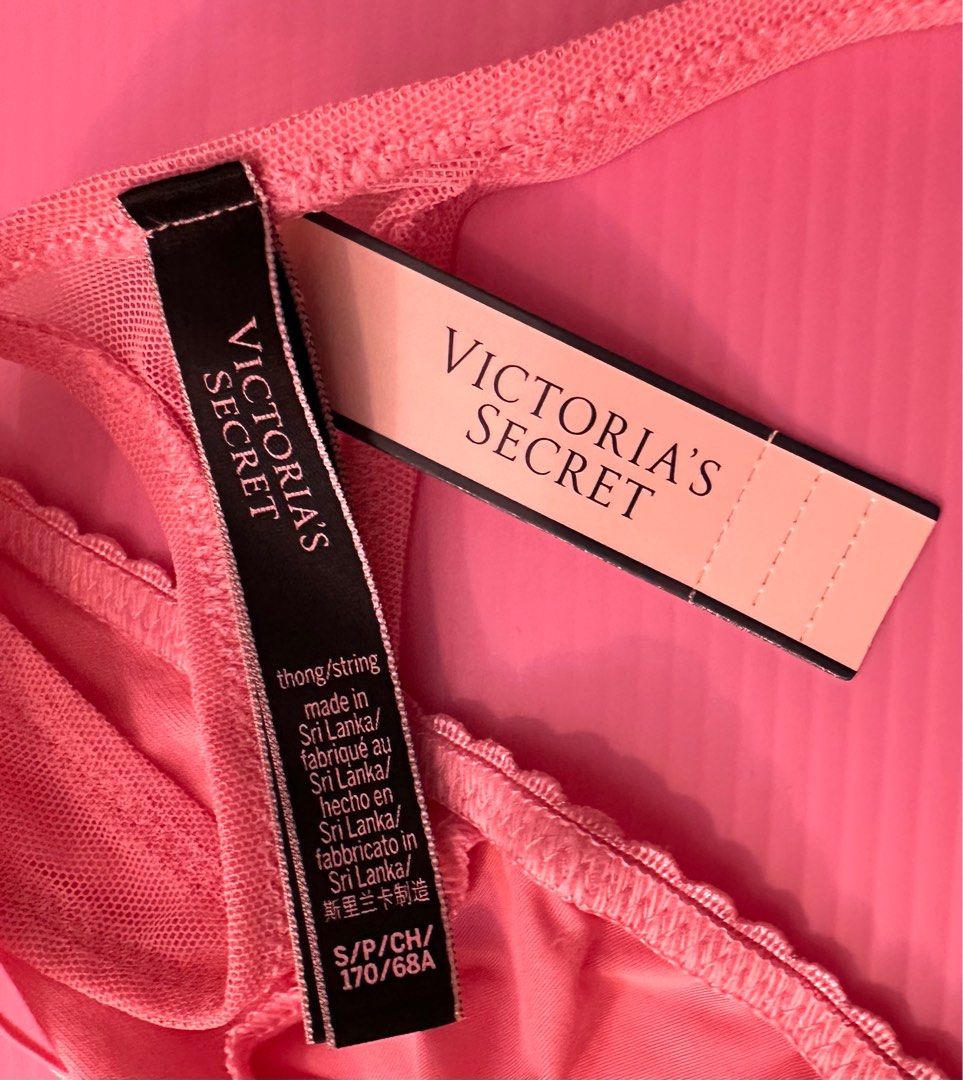 Victoria's Secret Pink Orange Thong Panty, Women's Fashion, New