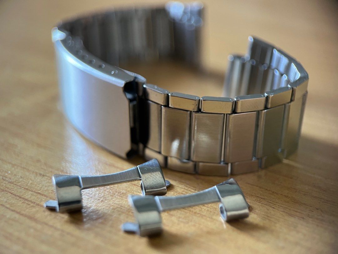 Vintage Flat Link Steel watch bracelet Men s Fashion Watches