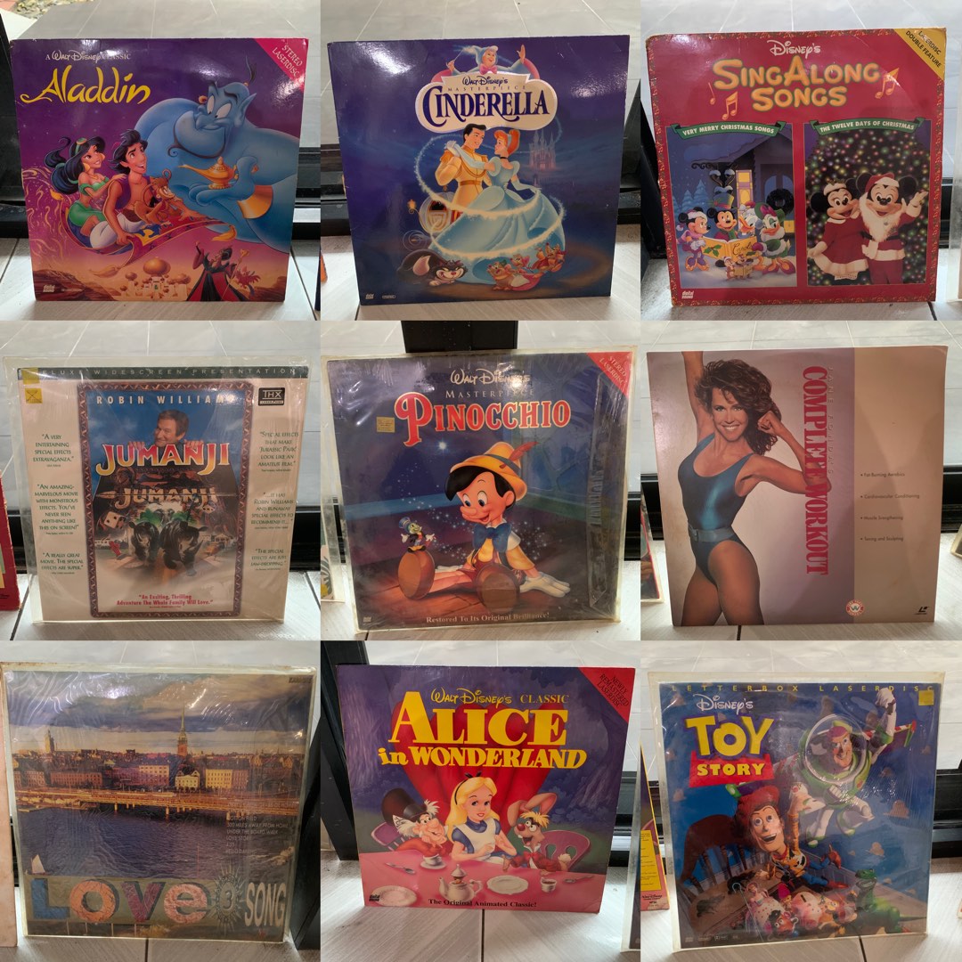 Vintage LaserDiscs [Set of 15] Disney movies, Toy Story, Alice in