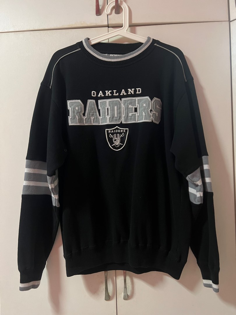 Vintage NFL Team Apparel Oakland Raiders Black Short Sleeve T-Shirt  Spellout L |