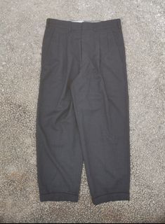 Vintage Savane Dark Grey Double-Pleat