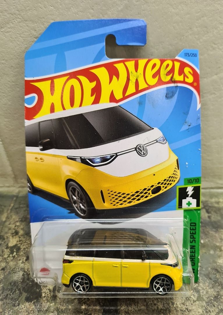 Volkswagen ID Buzz Hot Wheels Green Speed, Collectible Yellow