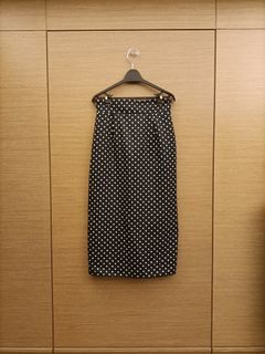w closet 黑色圓點鉛筆裙