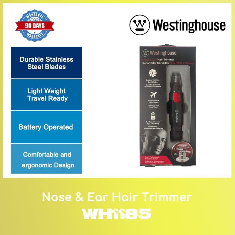 Westinghouse WH1185 Nose & Ear Hair Trimmer WITH 3 MONTHS SHOP WARRANTY