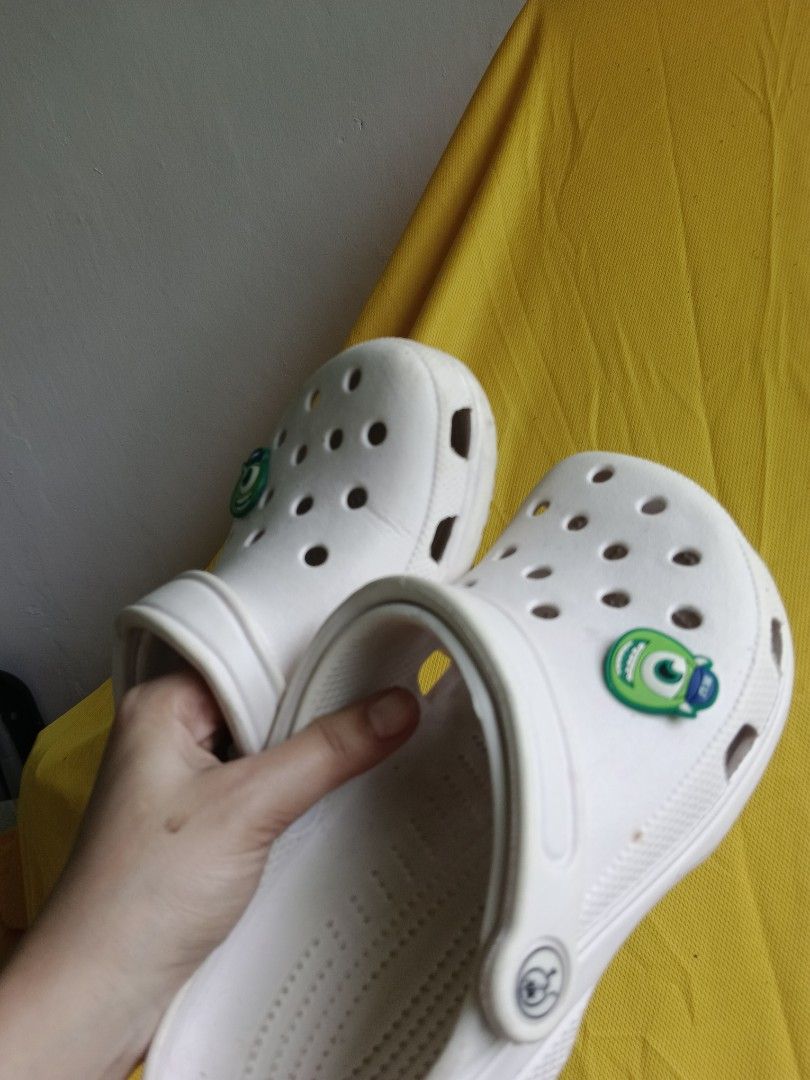 Cute online white crocs