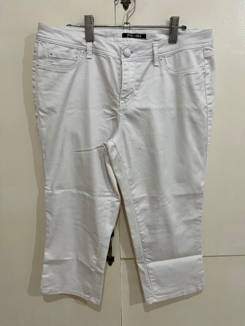 White Tokong Pants Plus Size on Carousell