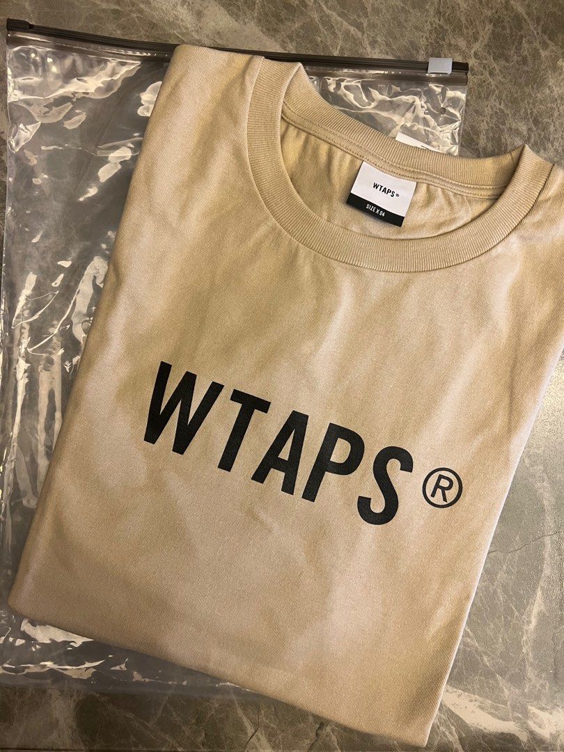 Wtaps 23SS Sign Beige 04, 男裝, 上身及套裝, T-shirt、恤衫