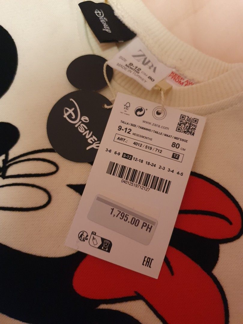 Zara MICKEY MOUSE © DISNEY FLOCKED PANTS