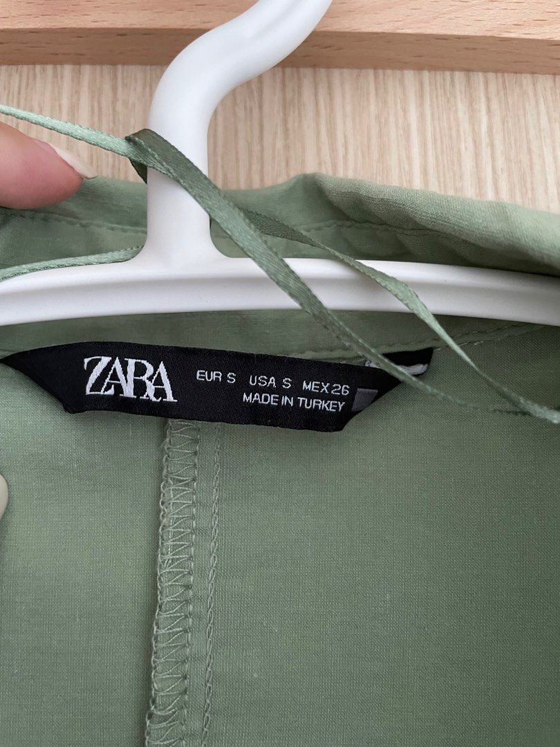 Zara sage green dress, 女裝, 連身裙 & 套裝, 連身裙 Carousell