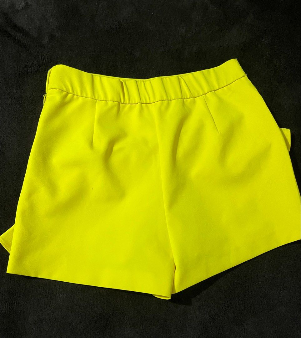 Zara yellow ruffle skort on Carousell