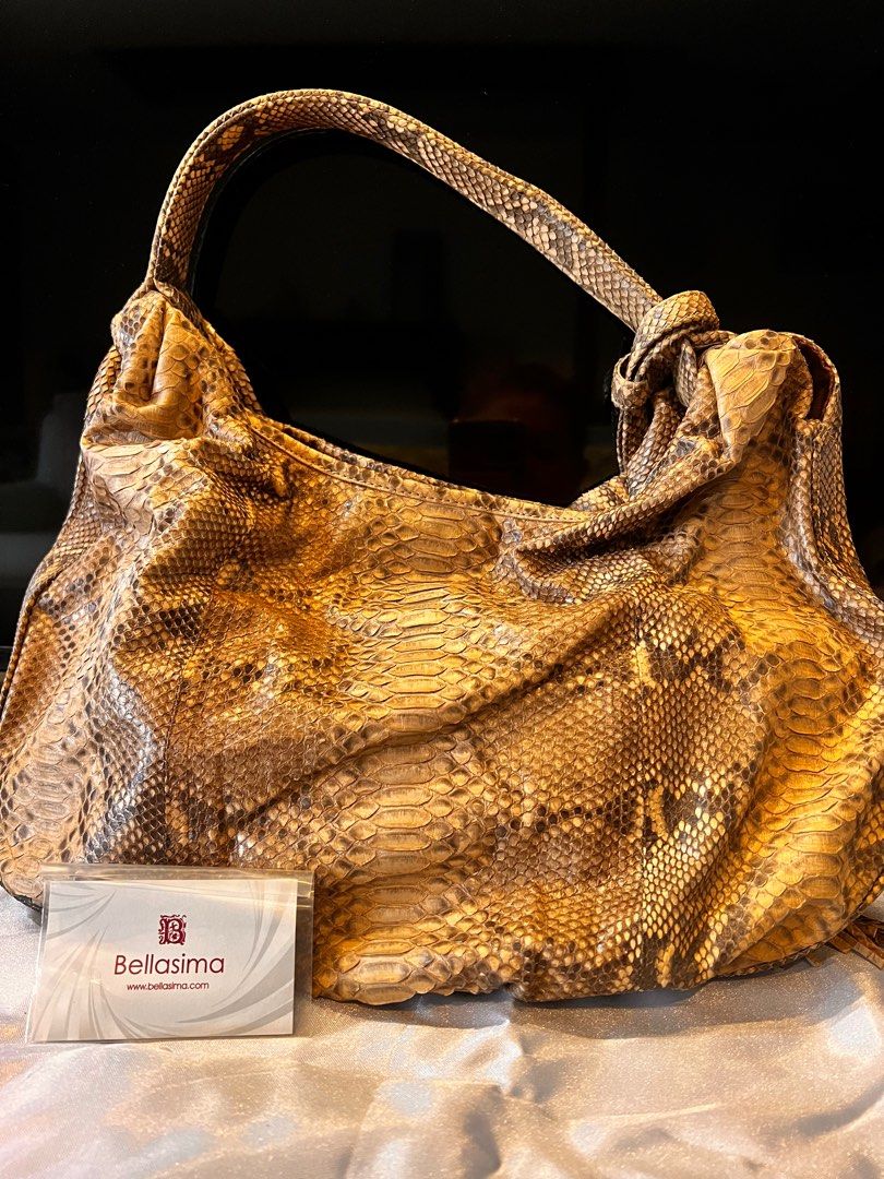 Python leather bag sale