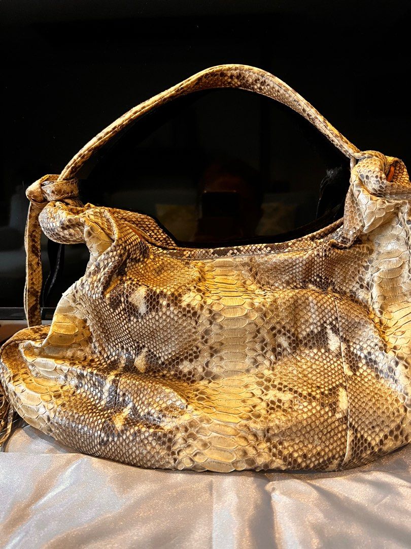Python leather bag online