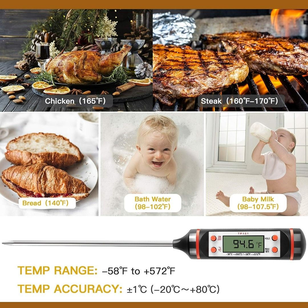 HABOTEST Instant Read Meat Thermometer Digital Kitchen Cooking