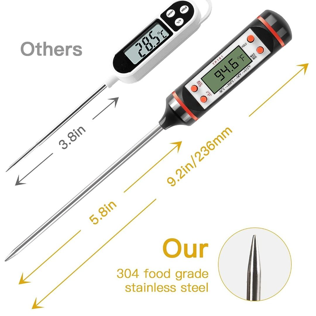 HABOTEST Instant Read Meat Thermometer Digital Kitchen Cooking Food Candy  Thermometer for Oil Deep Fry BBQ Grill Thermometer