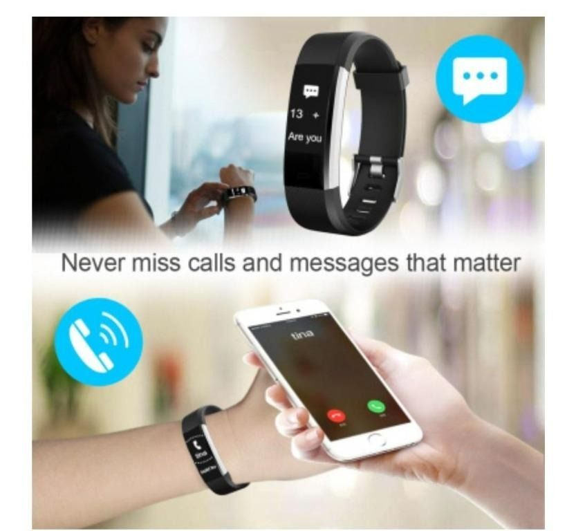 3140A Lintelek Fitness Tracker ID115 Plus HR Fitness Watch with