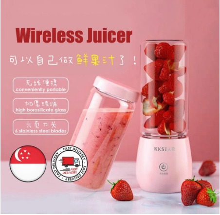 6-blade ice breaker high-speed smoothie machine 450ML USB portable mixer  Fresh juicer mixer