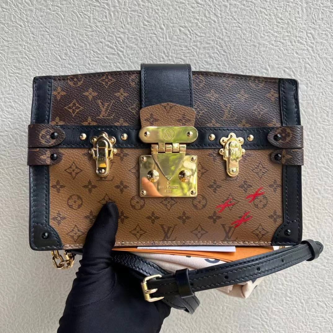 LV CLUTCH BOX, Luxury, Bags & Wallets on Carousell