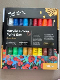 Acrylic Colour Paint Set 18 pcs 塑膠彩 16色套裝