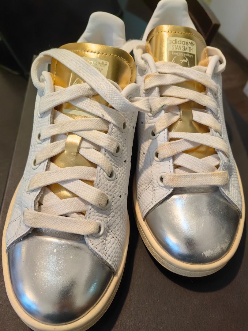 Gold stan smith adidas sale