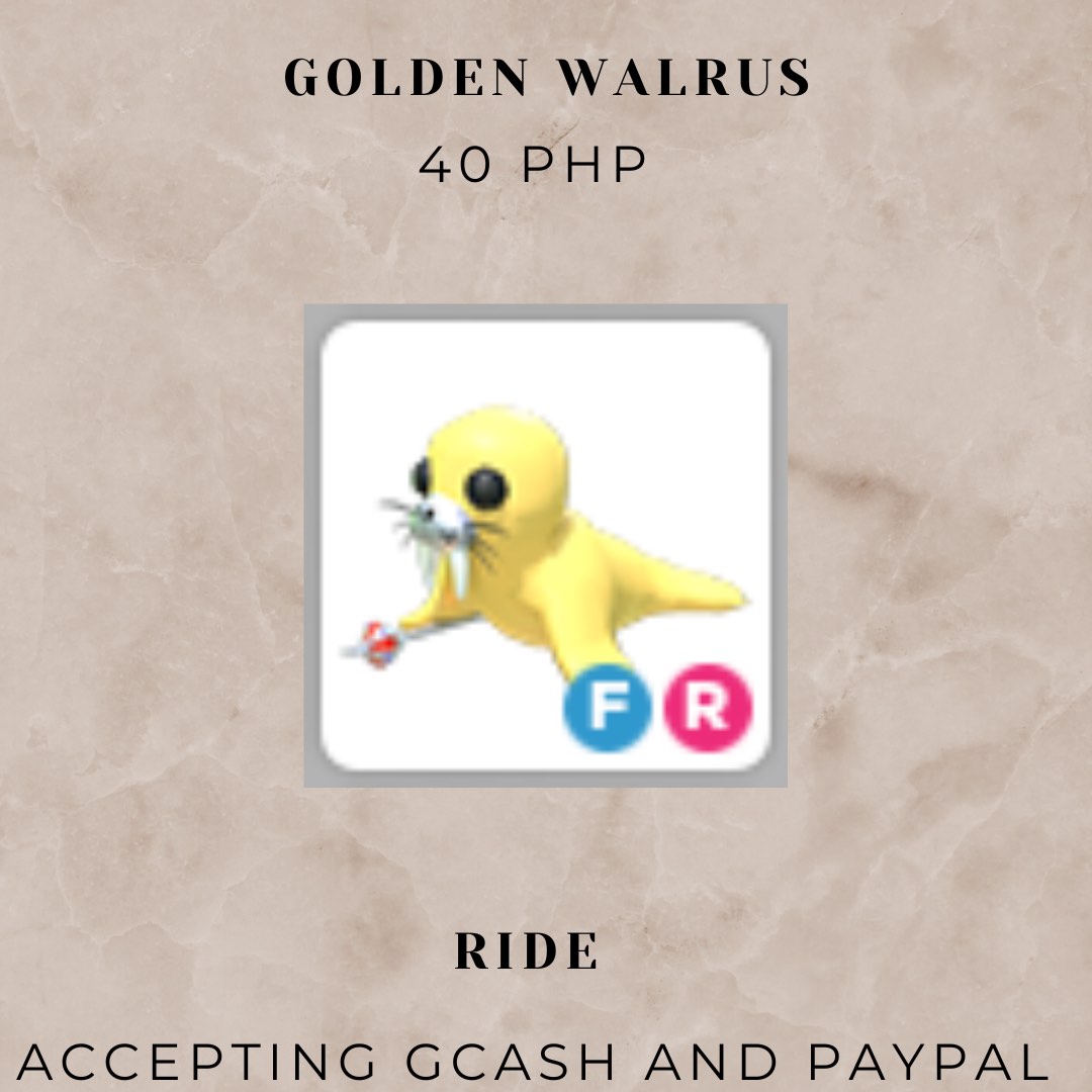 Adopt Me Pets Golden walrus on Carousell
