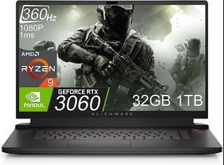 Alienware m17 R5 17.3" 360Hz FHD 1ms (AMD Ryzen 9 6900HX (Beat i9-11900H), 32GB DDR5 RAM, 1TB PCIe SSD, NVIDIA GeForce RTX 3060 6GB) RGB Backlit Gaming Laptop, WiFi 6, Thunderbolt 4, Win 11 Home 24