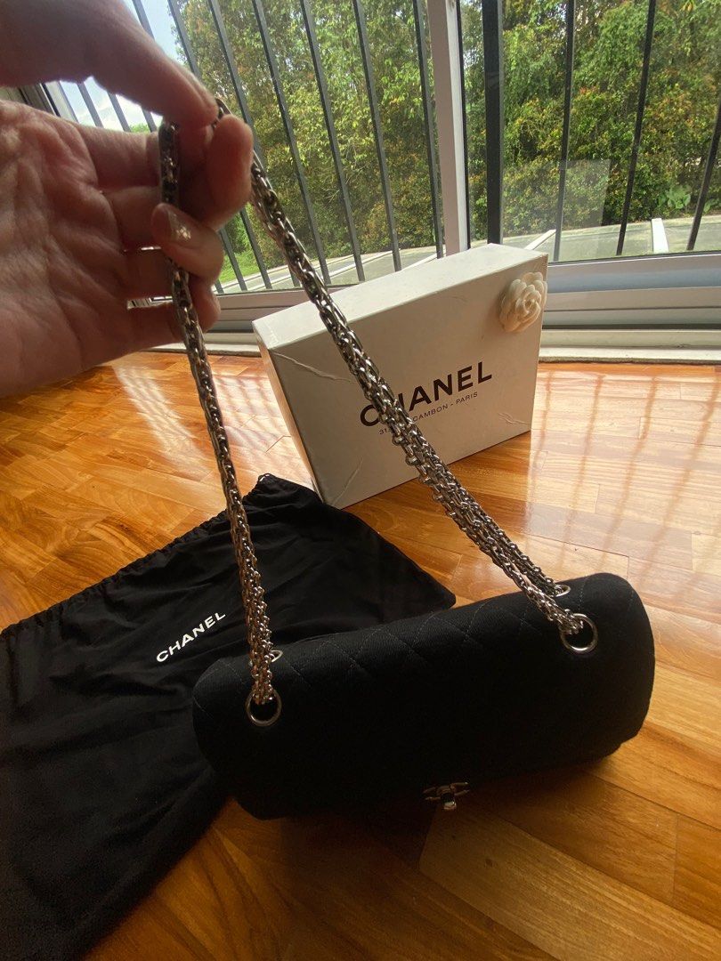 Chanel Classic Jersey bag, Women's Fashion, Bags & Wallets, Shoulder Bags  on Carousell