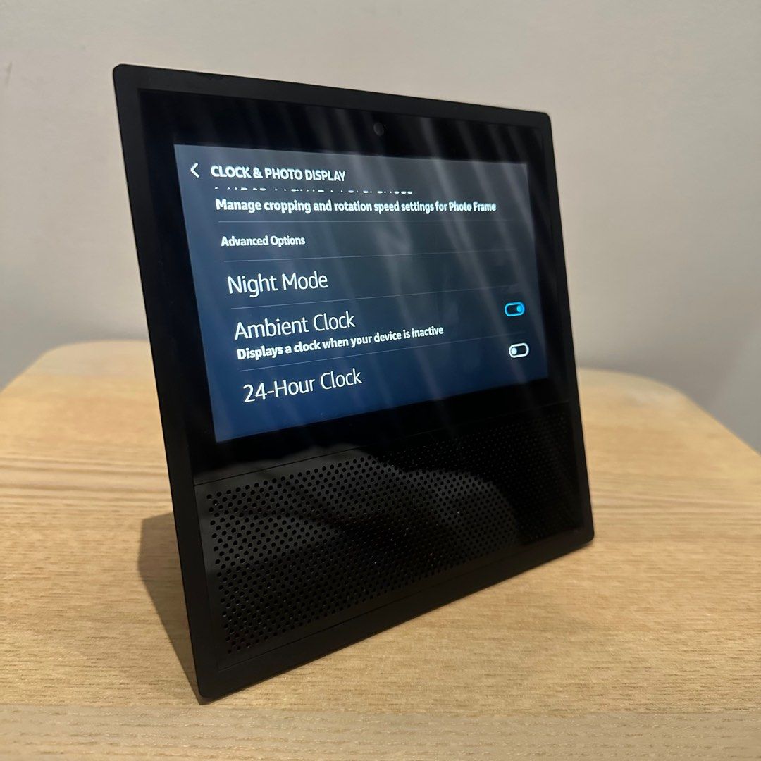Amazon Echo Clock Time Alarm Music Smart Display Radio Bluetooth