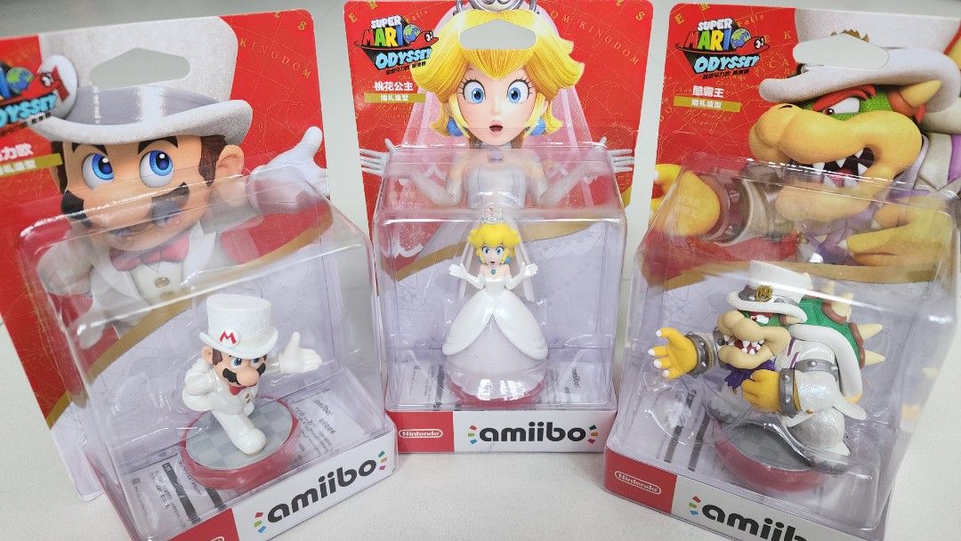 Nintendo amiibo Super Mario Odyssey Triple Wedding Set MARIO / PEACH /  BOWSER