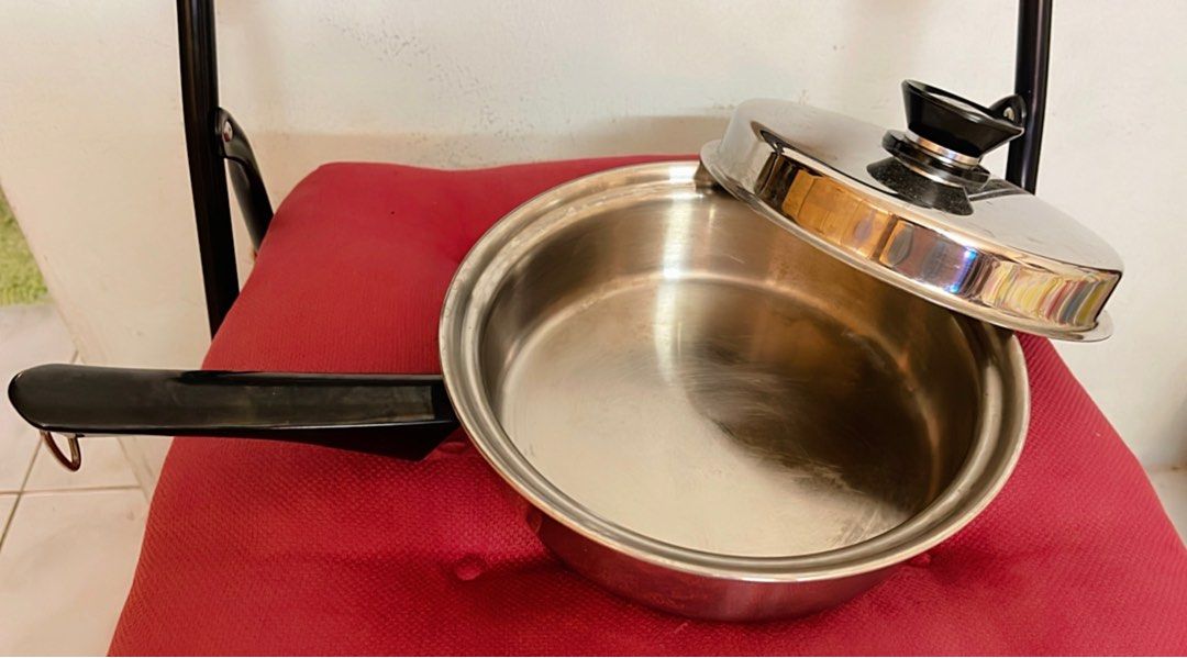 Vintage Rena-ware 3-ply 18-8 Stainless Steel 10 1/4 Cookware Dutch Oven  With Lid 4 Qt 