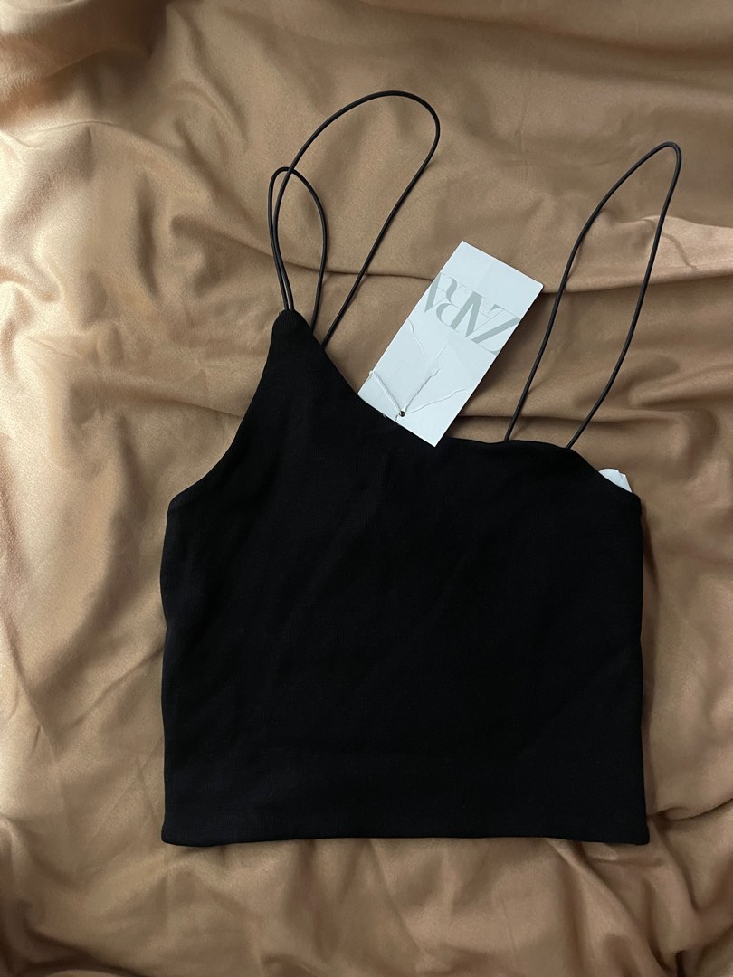 authentic-zara-string-top-black-on-carousell