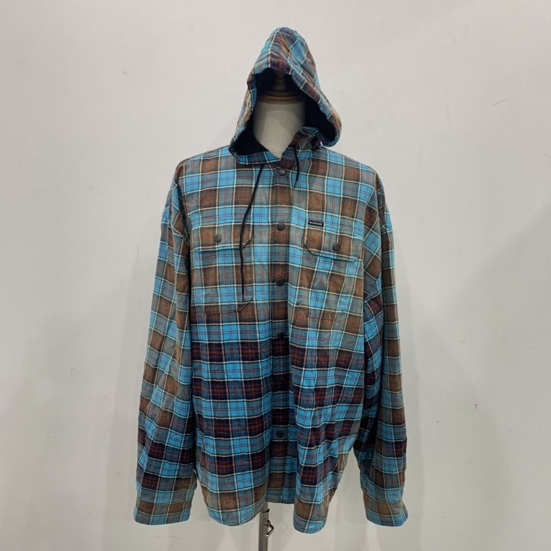 Flannel Lv Bleached Sweatshirt Balenciaga Bleached Shirt White/Red