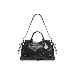 Balenciaga WOMEN'S NEO CAGOLE CITY HANDBAG IN BLACK