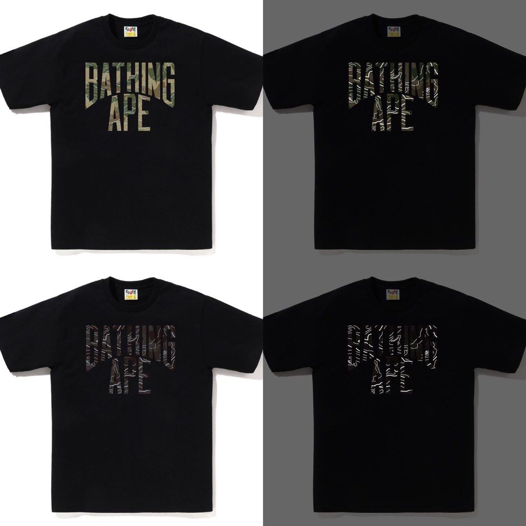 BAPE LAYERED LINE CAMO NYC LOGO TEE