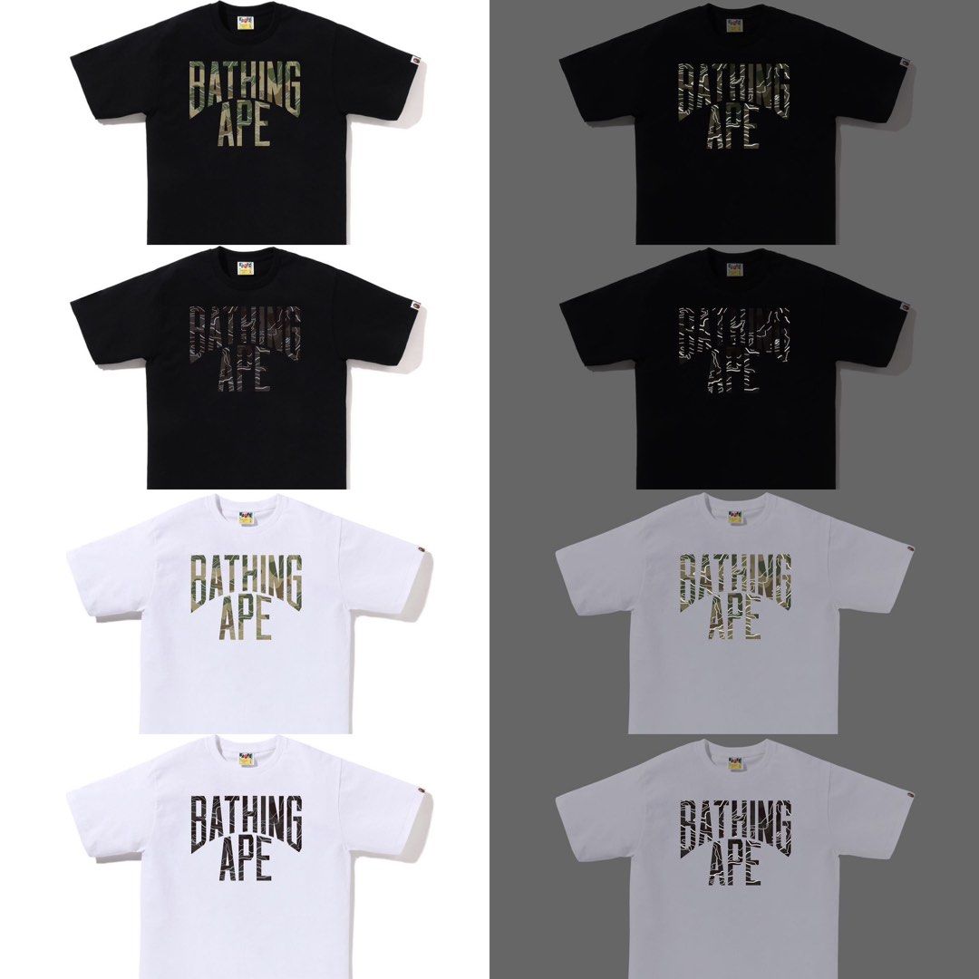 BAPE LAYERED LINE CAMO NYC LOGO TEE