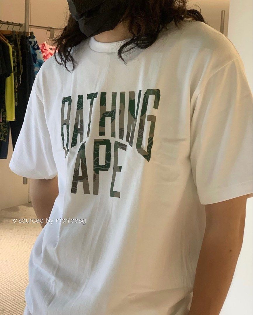 BAPE LAYERED LINE CAMO NYC LOGO TEE