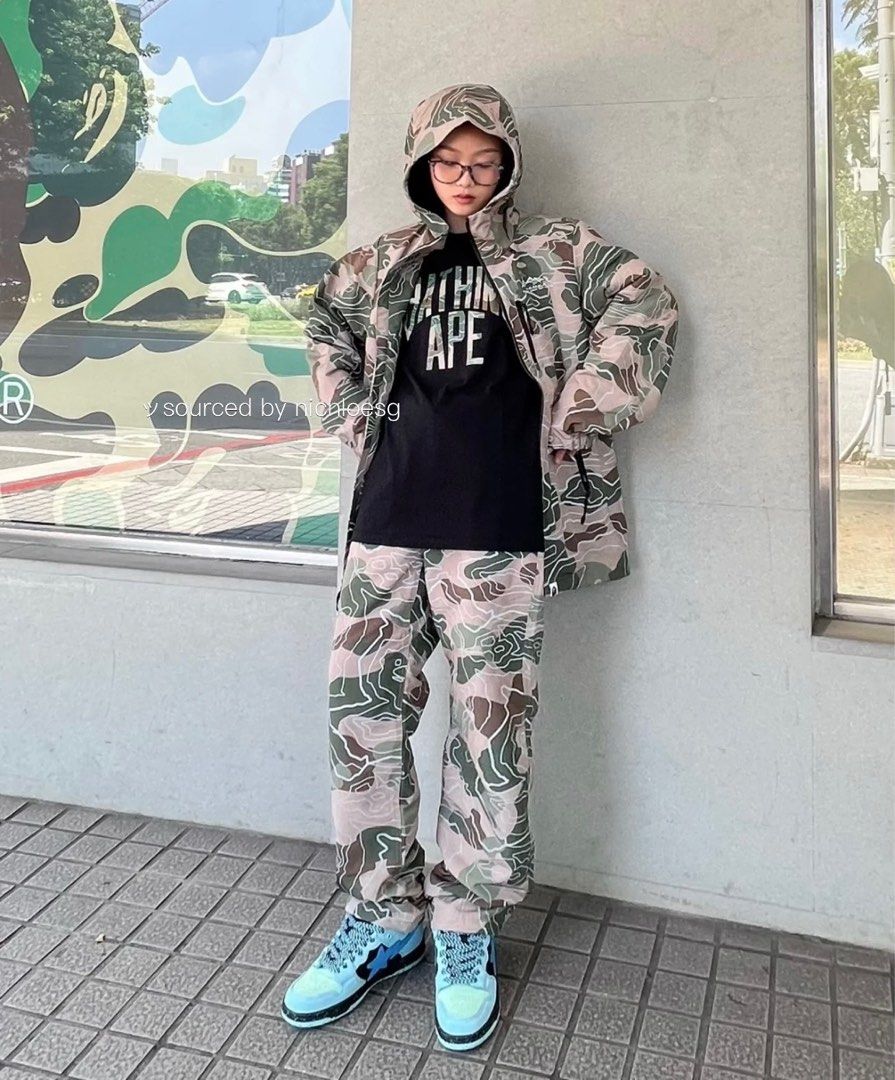 BAPE LAYERED LINE CAMO NYC LOGO TEE