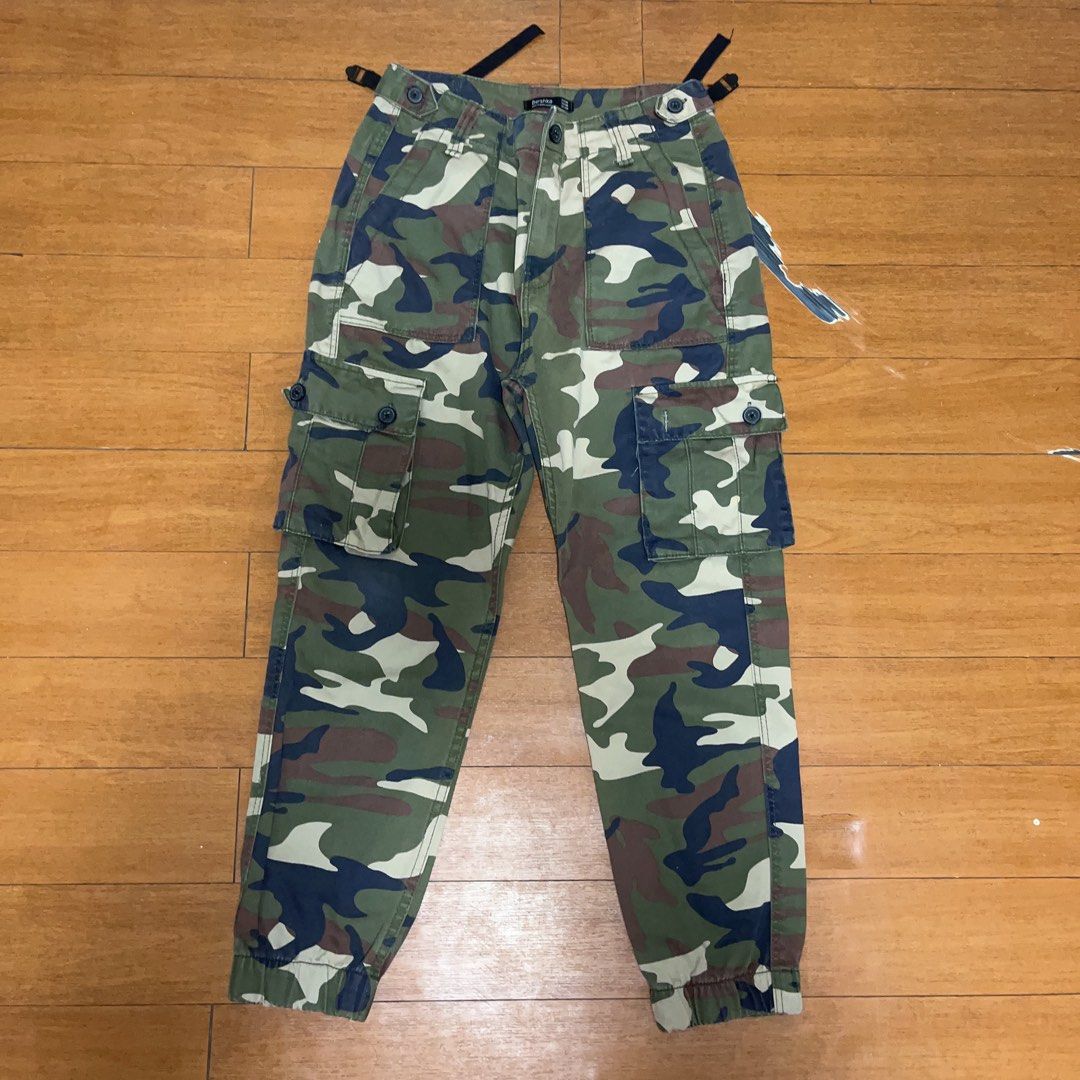 Bershka blue outlet camo pants
