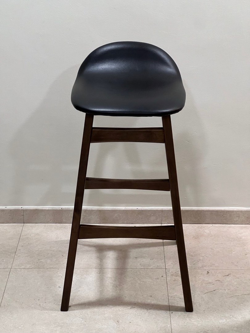 Black Bar Stools x2, Furniture & Home Living, Furniture, Chairs on