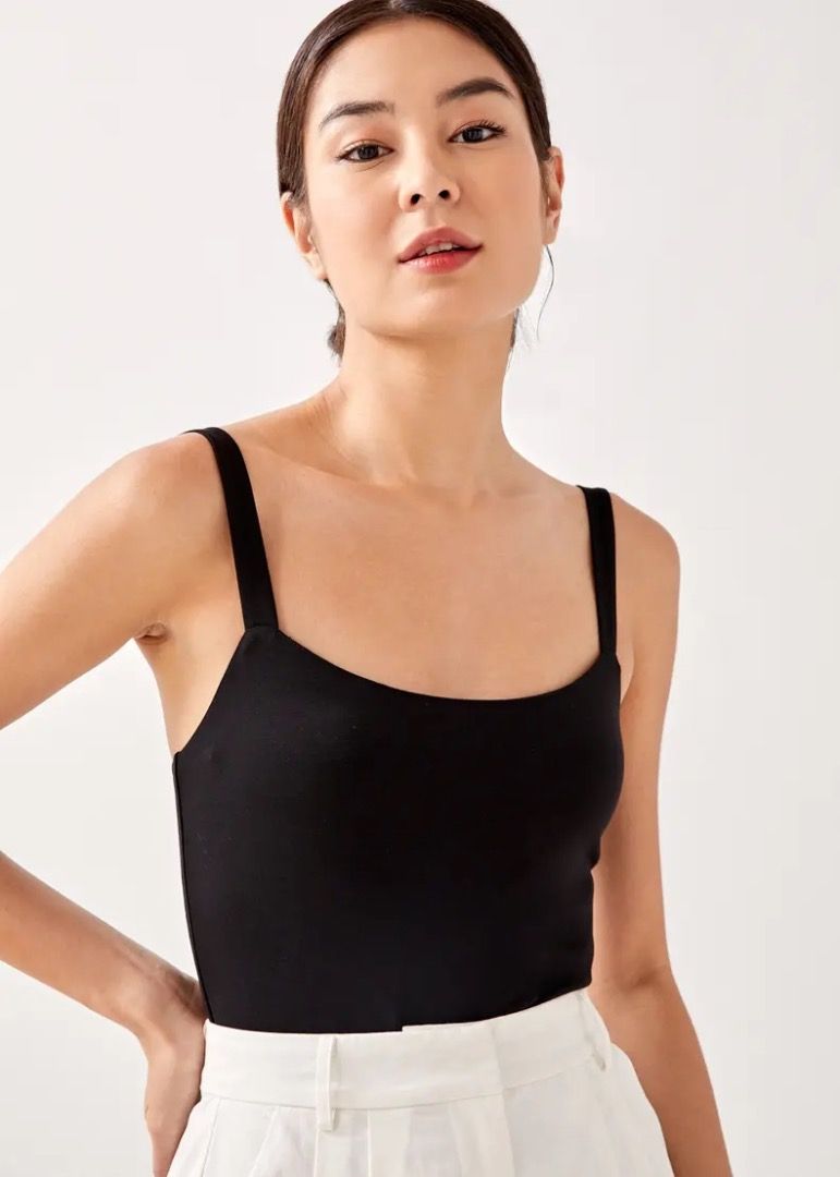 BNWT Love Bonito Scoop Neck Karin Black Bodysuit XS, Women's