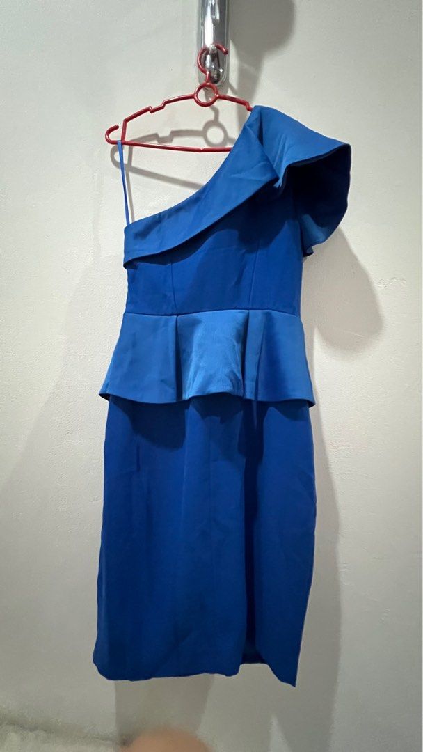 Ted baker blue one shoulder dress hot sale