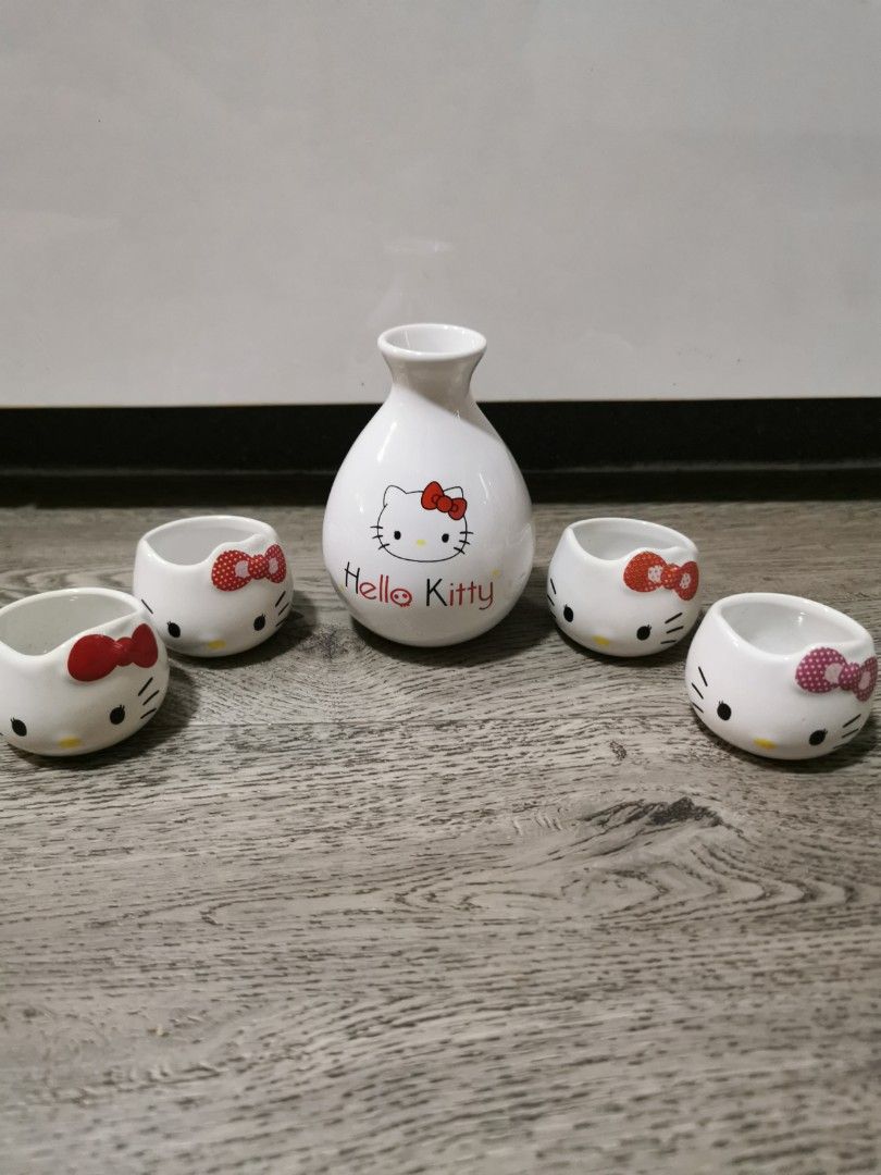 Brand New Hello Kitty Sake Set, Furniture & Home Living, Kitchenware