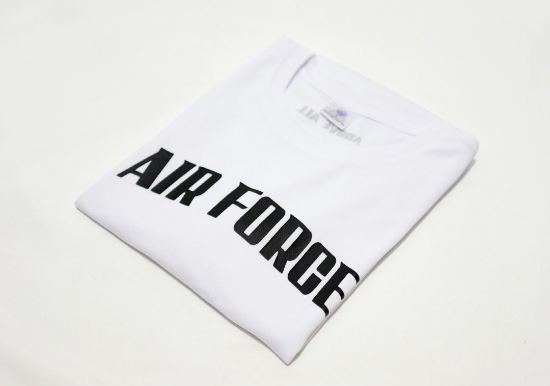 BRAND NEW White Air Force Army RSAF Airforce Daily Tee T shirt Dri fit unisex Men s Fashion Tops Sets Tshirts Polo Shirts on Carousell