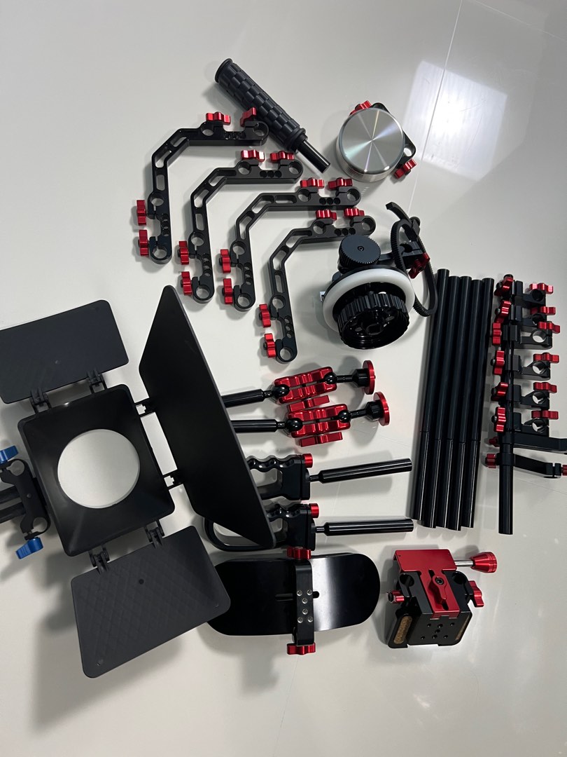 Camera Shoulder Rig with follow focus, Photography, Cameras on Carousell