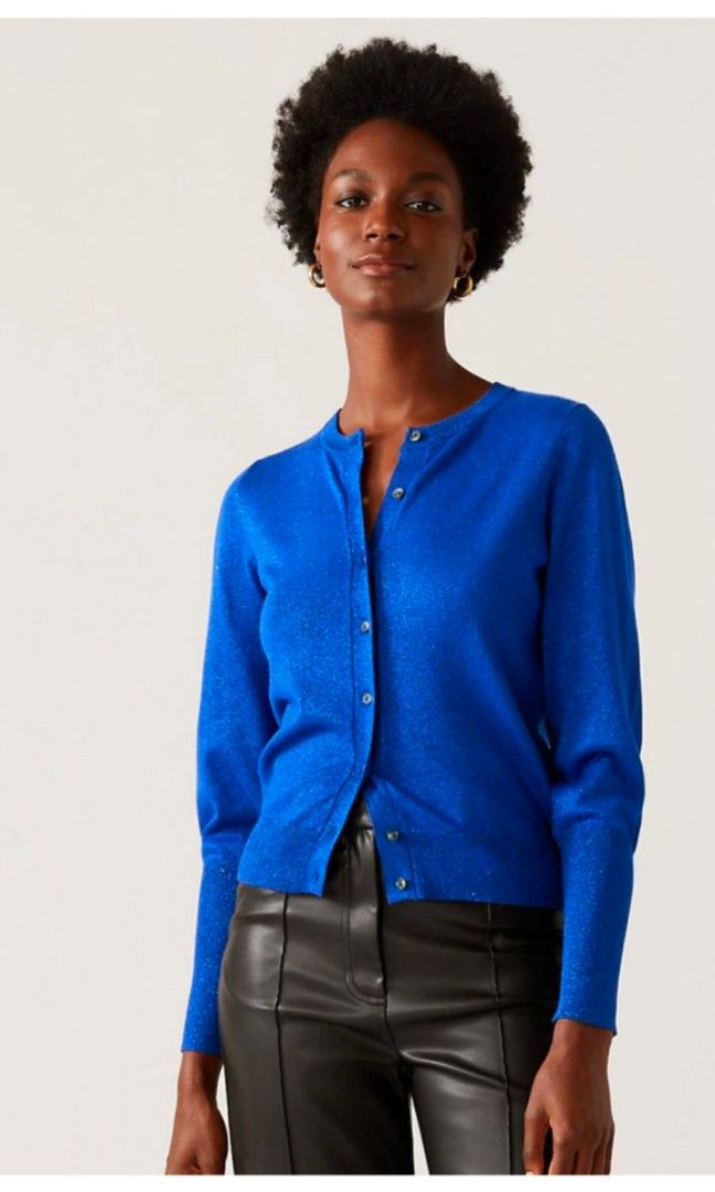 Marks Spencer Cardigan Blue Fesyen Wanita Pakaian Wanita Baju