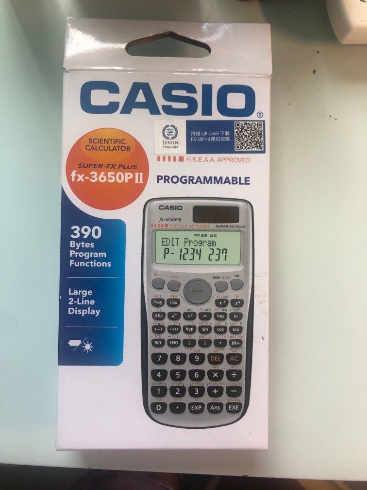CASIO fx 3650PII Scientific Calculator HKEAA Approved